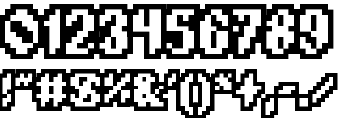 PlopDumpOutline Font OTHER CHARS