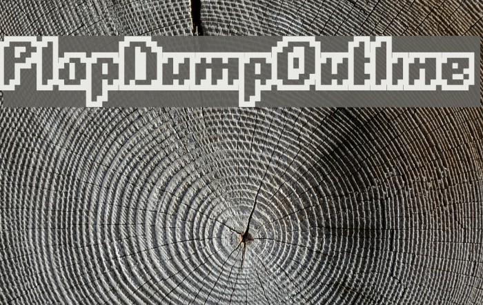 PlopDumpOutline Font examples