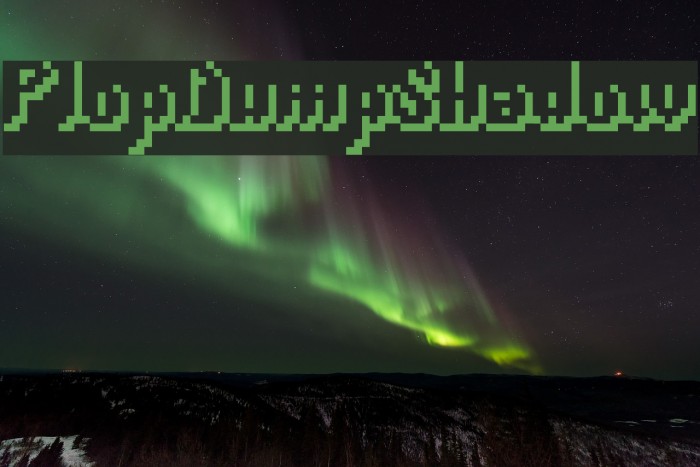 PlopDumpShadow Font examples