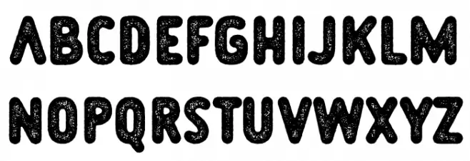 Plopin Rough Font Litere mari