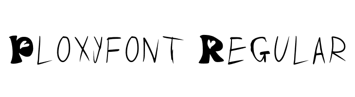 Ploxy_font Regular  Frei Schriftart Herunterladen
