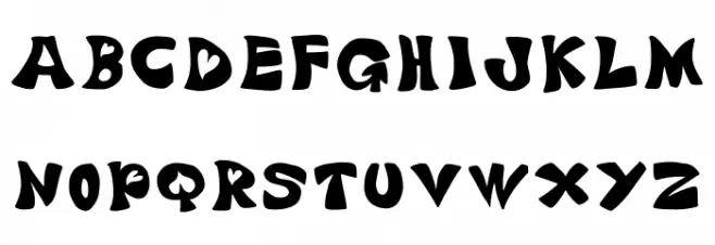Ploxy_font Regular Fuentes MAYÚSCULAS