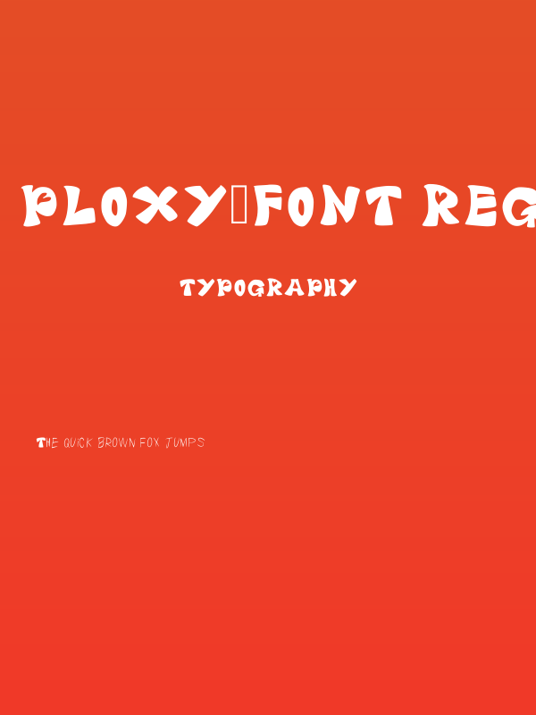Ploxy_font Regular Poster