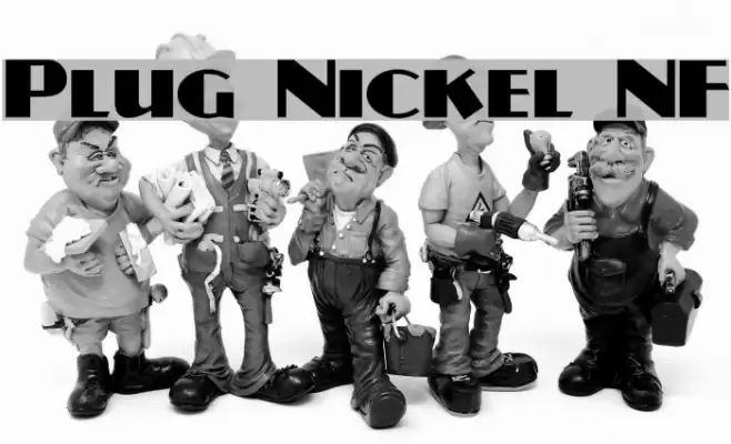 Plug Nickel NF Font examples