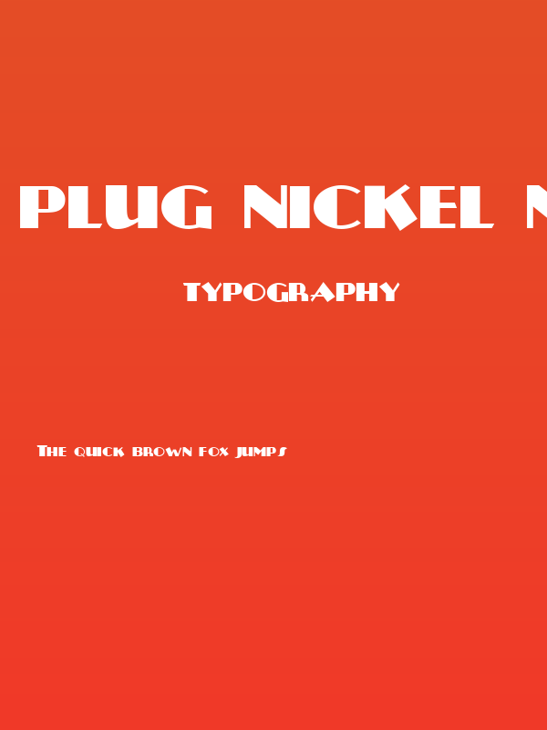 Plug Nickel NF Poster
