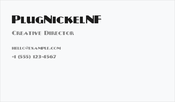 PlugNickelNF Business Card