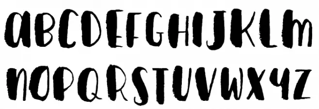 Plum Brush Script Demo 字体 大写