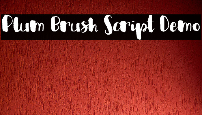 Plum Brush Script Demo Font examples