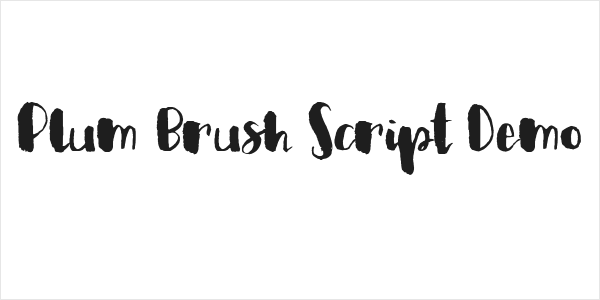 Plum Brush Script Demo Logo