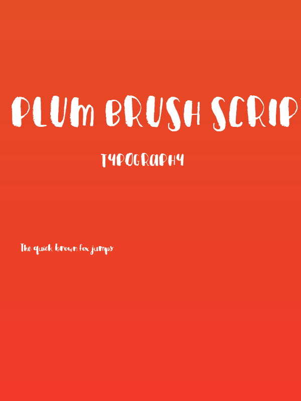 Plum Brush Script Demo Poster