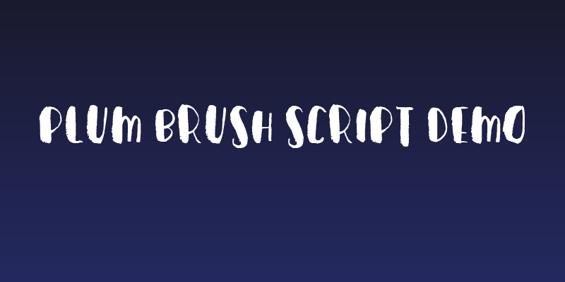 Plum Brush Script Demo Social Header