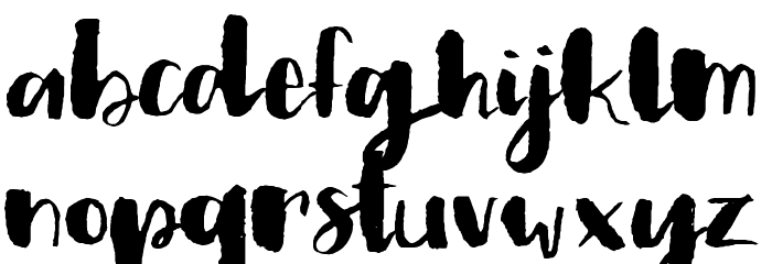 Plum Brush Script Demo Font LOWERCASE