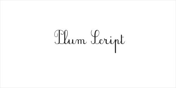Plum Script Logo