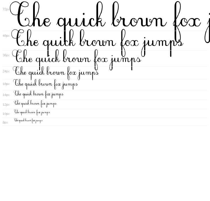 Plum Script Waterfall