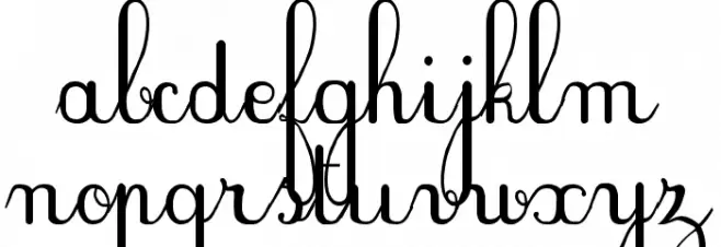 Plum Script Font LOWERCASE