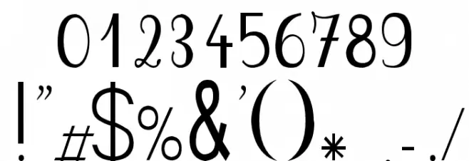 PlumBDE Font OTHER CHARS