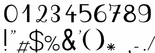 PlumBDL Font OTHER CHARS