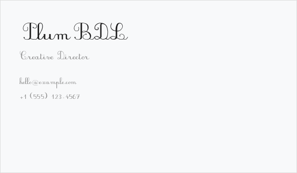 PlumBDL Business Card