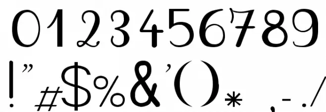 PlumNAL Font OTHER CHARS