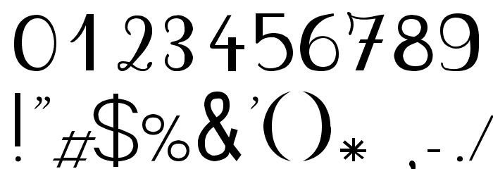 PlumNDL Font OTHER CHARS
