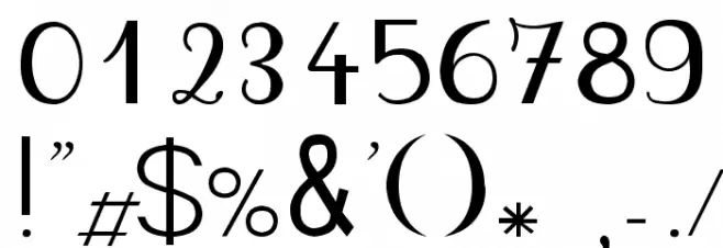 PlumNDL Font OTHER CHARS