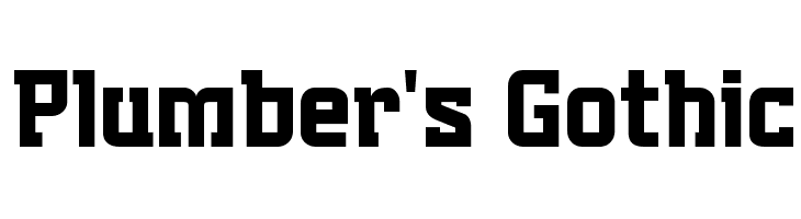 Plumber's Gothic  Frei Schriftart Herunterladen