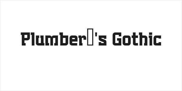 Plumber's Gothic Logo