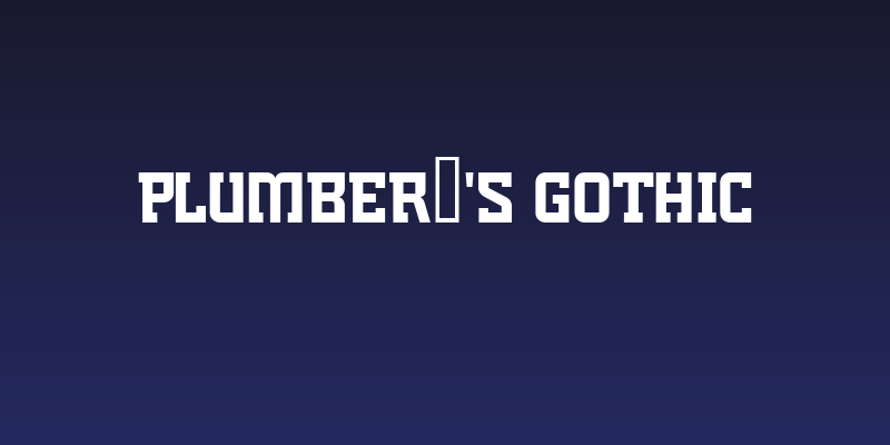 Plumber's Gothic Social Header
