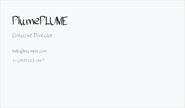 PlumePLUME Business Card