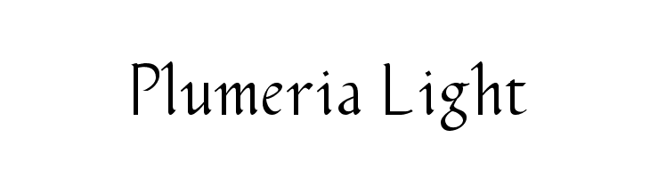 Plumeria Light  Descarca Fonturi Gratis