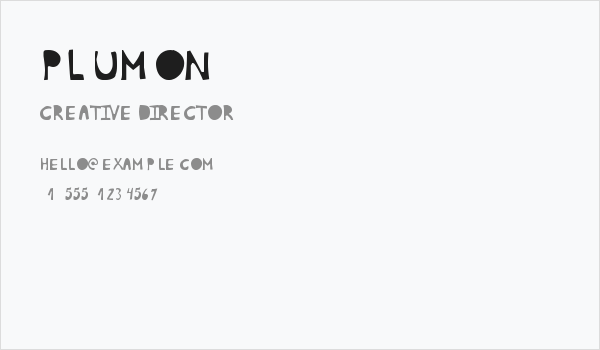 Plumon Business Card