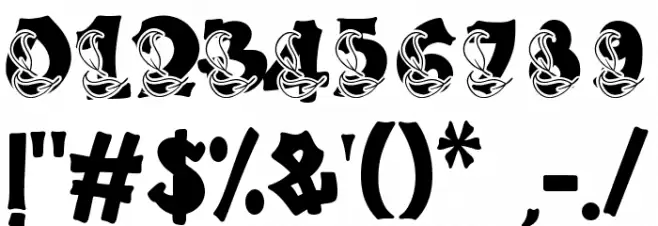 Plump Autumn Font OTHER CHARS