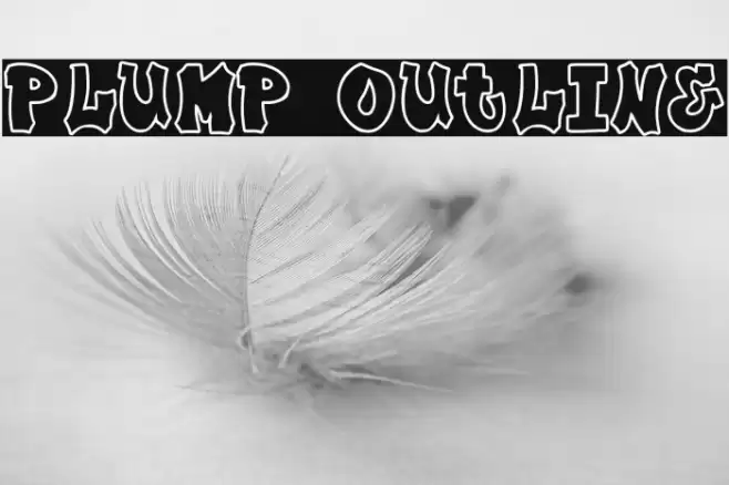 Plump Outline Font examples