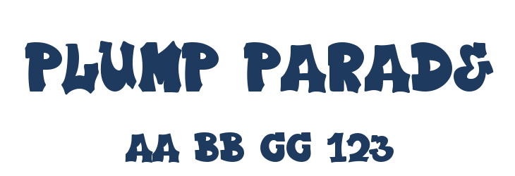 Plump Parade Font Preview