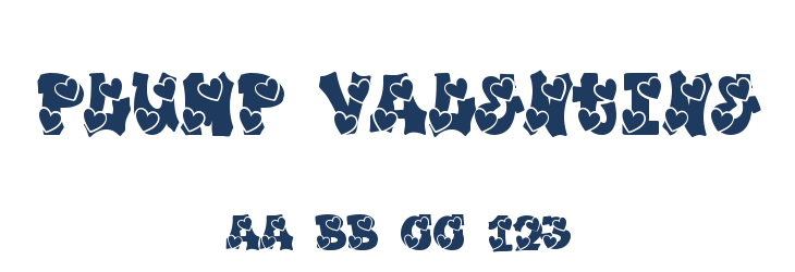 Plump Valentine Font Preview