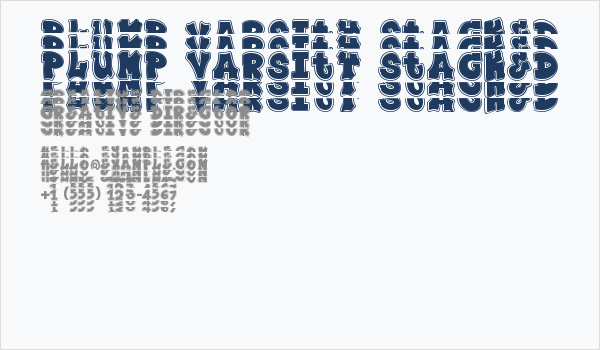 Plump Varsity Stacked Business Card