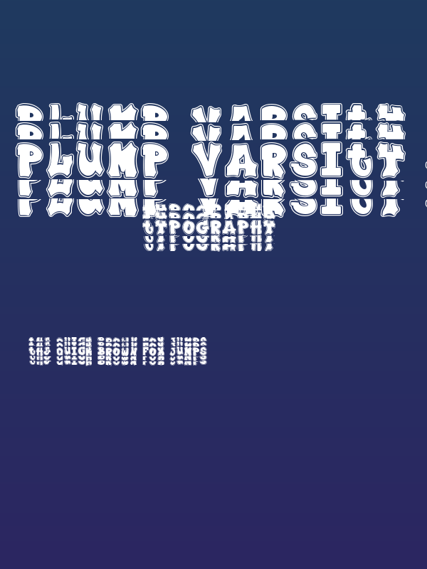 Plump Varsity Stacked Poster