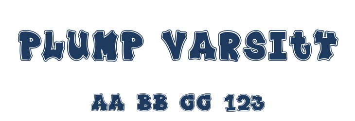 Plump Varsity Font Preview