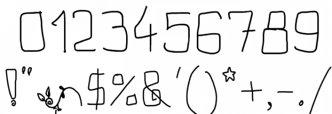 Plumpy But Cute *_ Font OTHER CHARS