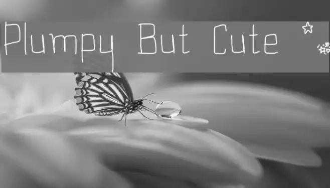 Plumpy But Cute *_ Font examples