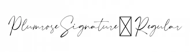 PlumroseSignature-Regular  Fuentes Gratis Descargar