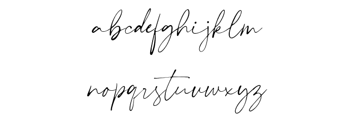 PlumroseSignature-Regular Font LOWERCASE