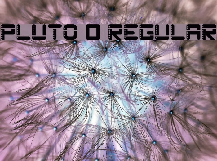 Pluto 0 Regular Font examples