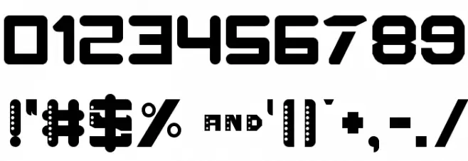 Pluto Revolution Font OTHER CHARS