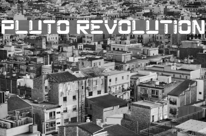 Pluto Revolution Font examples