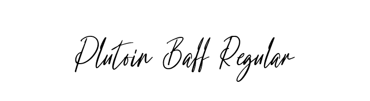 Plutoin Baff Regular  免费字体下载