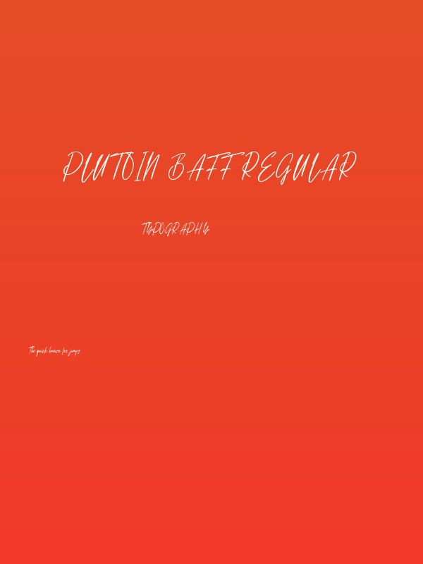 Plutoin Baff Regular Poster