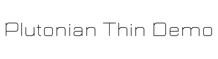 Plutonian Thin Demo  Frei Schriftart Herunterladen