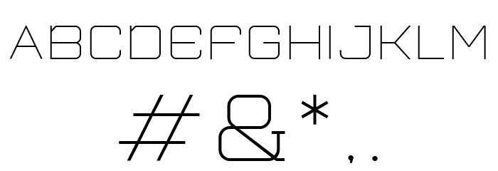 Plutonian Thin Demo Font OTHER CHARS