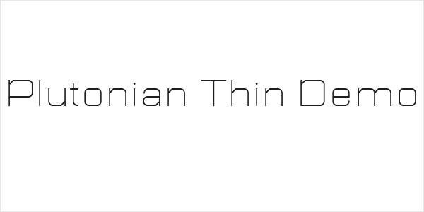 Plutonian Thin Demo Logo